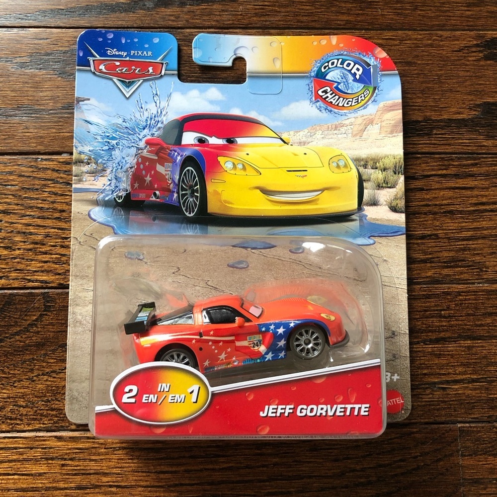 Disney Pixar Cars Color Changers - Jeff Gorvette from Cars 2 - NEW IN BOX!